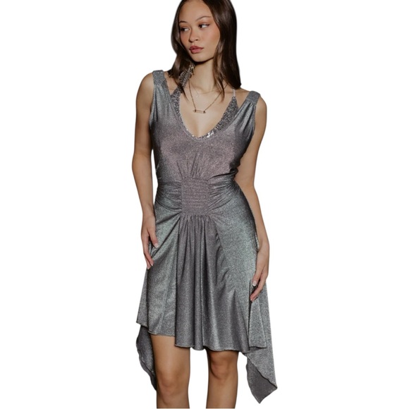 Joyfolie Dresses & Skirts - Joyfolie Hidi Dress In Gunmetal